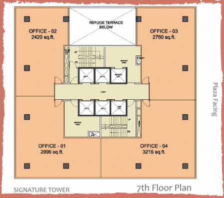 WTC-Chandigarh-Office Space 7th floor layout plan 