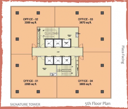 WTC-Chandigarh-Signature Office Space  5th floor layout plan 